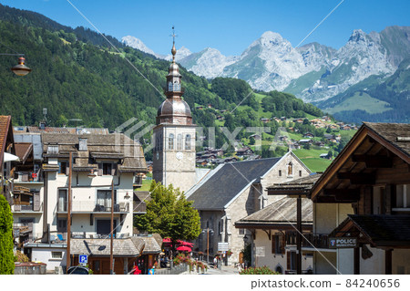 Church in the Village of the Grand Bornand, France 84240656