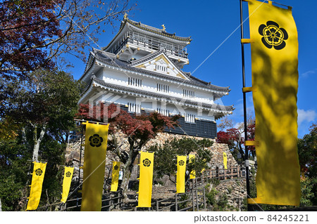 在藍天城堡塔和牆壁的岐阜城 在藍天城堡塔和牆壁的岐阜城 84245221