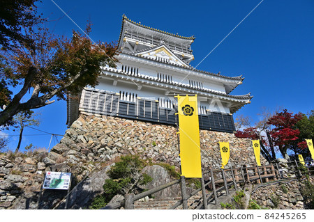 在藍天城堡塔和牆壁的岐阜城 在藍天城堡塔和牆壁的岐阜城 84245265