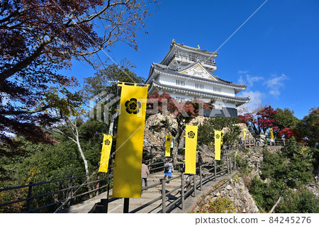 Gifu Castle in the blue sky castle tower and walls Gifu Castle in the blue sky castle tower and walls 84245276