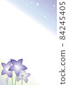 Postcard in mourning of bellflowers Diagonally starry sky 84245405