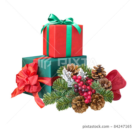 Christmas gift display illustration real Christmas gift display illustration real 84247165