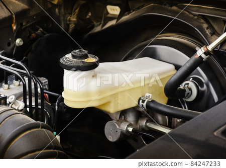 Brake fluid reservoir of brake system in the car Brake fluid reservoir of brake system in the car 84247233