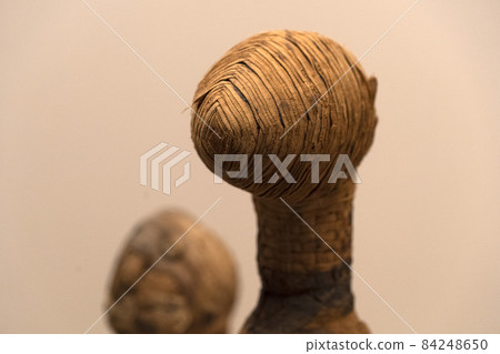 Mummified cat mummy egyptian in a pyramid tomb 84248650