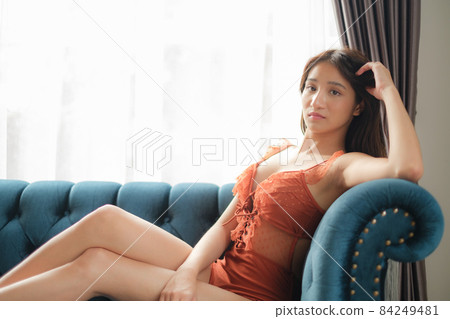 Woman wear bikini and sport suit. Woman wear bikini and sport suit. 84249481