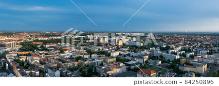 Tower view over the city of Leipzig, Germany during sunset, Leipzig, Germany, July 2017 Tower view over the city of Leipzig, Germany during sunset, Leipzig, Germany, July 2017 84250896