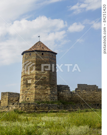 a tower of the Akkerman fortress in Bilhorod-Dnistrovsky, Odessa region of Ukraine a tower of the Akkerman fortress in Bilhorod-Dnistrovsky, Odessa region of Ukraine 84251420