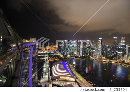 Night view spot of Singapore Marina Bay 