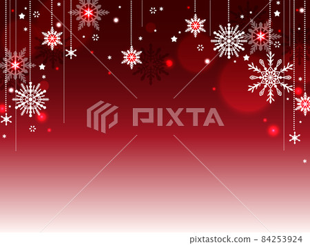Snow garland Christmas background Snow garland Christmas background 84253924