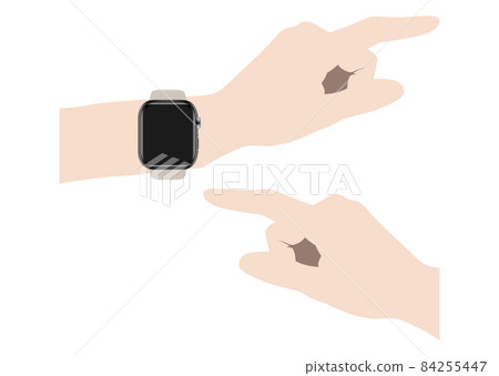 Smartwatch and hands 84255447