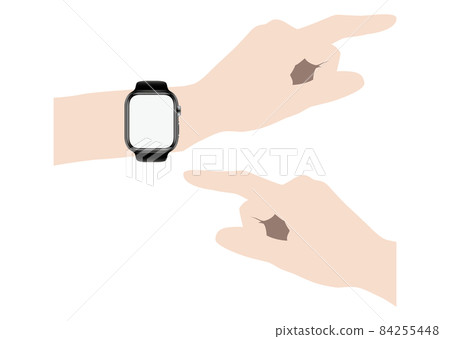 Smartwatch and hands 84255448