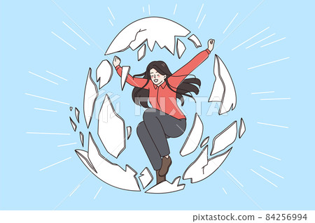 Freedom and breaking shell concept. 84256994