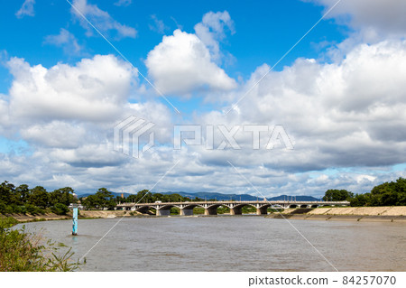 Hyogo Prefecture, Muko River on a sunny day 84257070