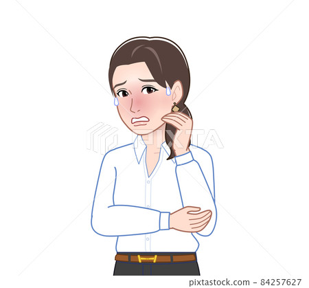 Woman in a sexy shirt 84257627