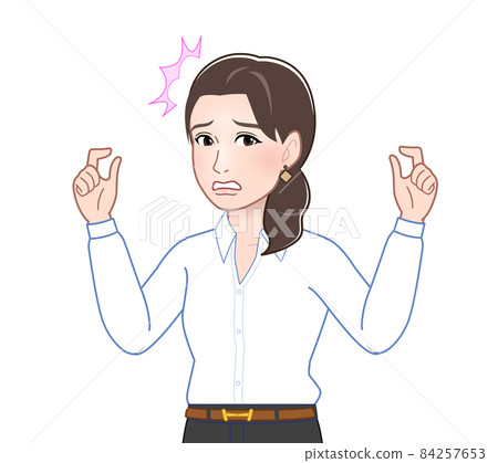 Woman in a sexy shirt 84257653