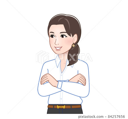 Woman in a sexy shirt Woman in a sexy shirt 84257656