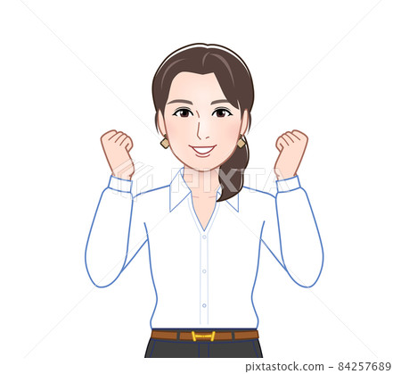 Woman in a sexy shirt 84257689
