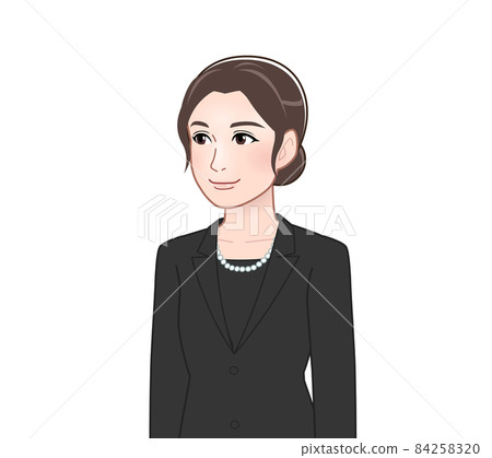 Female attending the funeral Female attending the funeral 84258320