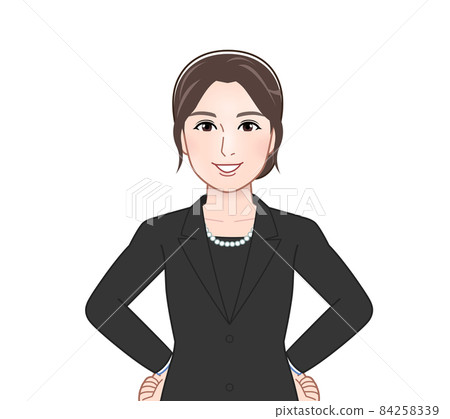 Female attending the funeral Female attending the funeral 84258339