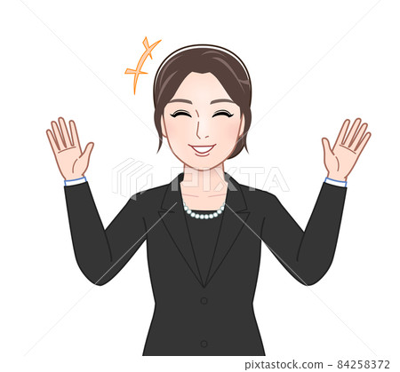 參加葬禮的女性 84258372