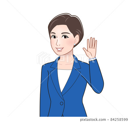 Woman in blue suit 84258599