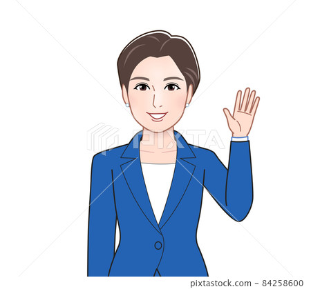 Woman in blue suit 84258600