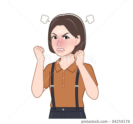 Female in suspenders clothes Female in suspenders clothes 84259178