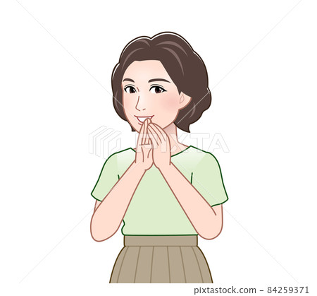 Fashionable aunt - Stock Illustration [84259371] - PIXTA