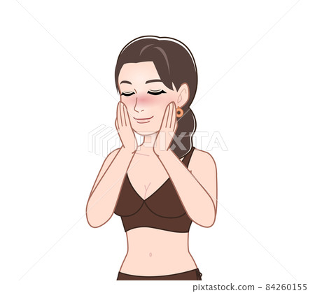 棕色泳裝的女人 84260155