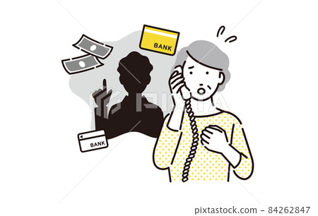 A senior woman who is scammed by a person phone 84262847