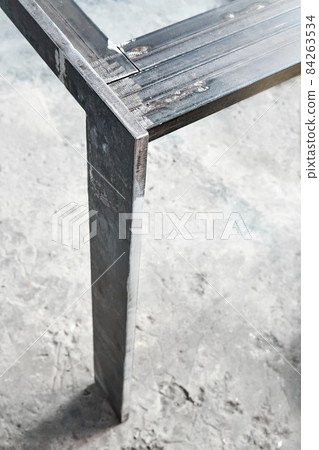 Metal table base welded from metal sheets and pipes Metal table base welded from metal sheets and pipes 84263534