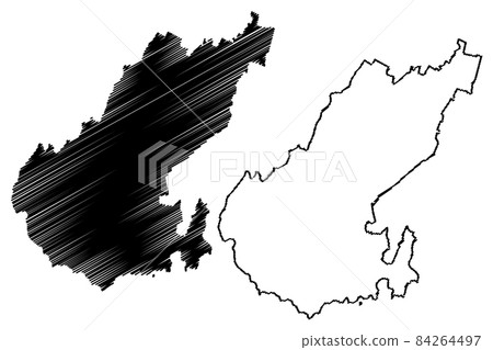 Wellington City (New Zealand, North Island) map vector illustration, scribble sketch City of Wellington map 84264497