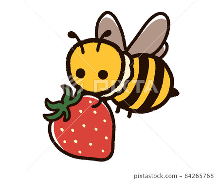 Cute bees and strawberries 84265768