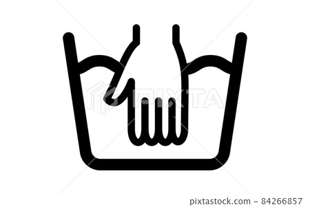 Laundry symbol icon 40 ° C limit, hand wash 84266857