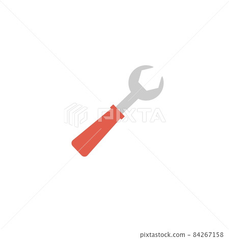 Flat cartoon wrench,tools and instruments equipment vector illustration concept 84267158