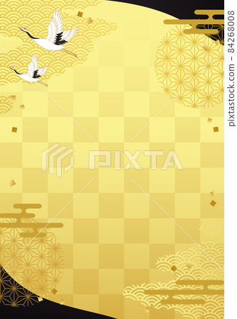 祝賀起重機和日本模式的抽象矢量插圖背景 祝賀起重機和日本模式的抽象矢量插圖背景 84268008