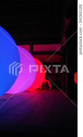 Tadasu-no-Mori at Shimogamo Shrine in Kyoto, a space of mysterious light of balloon art that shines in the night sky Tadasu-no-Mori at Shimogamo Shrine in Kyoto, a space of mysterious light of balloon art that shines in the night sky 84268188