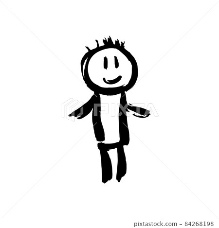 Hand drawing paint, brush drawing. Doodle grunge style icon 84268198