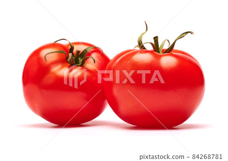 Beautiful fresh red tomato vegetable isolated on white background Beautiful fresh red tomato vegetable isolated on white background 84268781