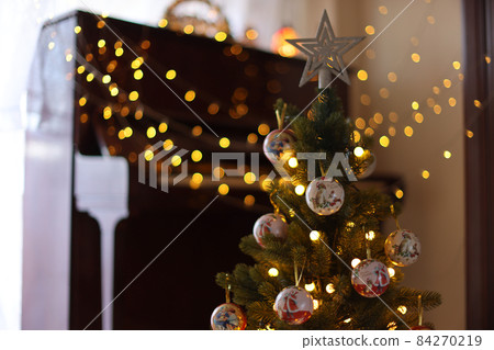 Dachshund enjoying Christmas Dachshund enjoying Christmas 84270219