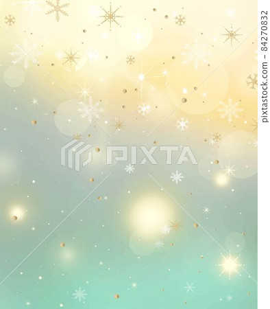 Beautiful fantastic snowflake vector illustration gradient background material in emerald green and gold Beautiful fantastic snowflake vector illustration gradient background material in emerald green and gold 84270832