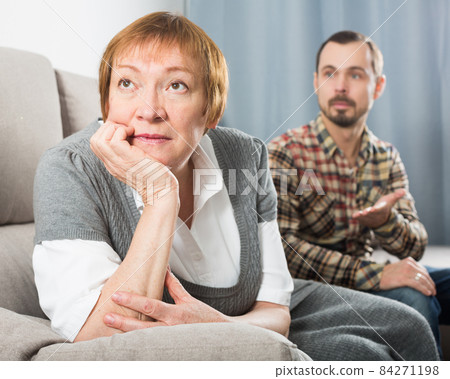 Mother and son arguing Mother and son arguing 84271198