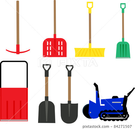 插圖素材集用於除雪的工具 84271507