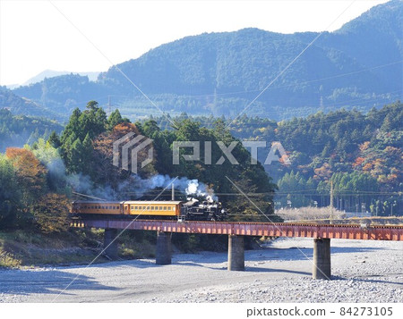 靜岡縣大井川4號橋秋葉和SL十一月 84273105