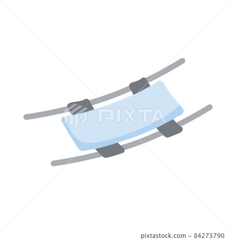 Medical stretcher for transporting patients in hospital. Flat cartoon illustration Medical stretcher for transporting patients in hospital. Flat cartoon illustration 84273790