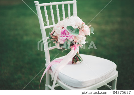 Beautiful wedding bouquet with different flowers, roses 84275657