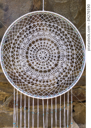 Handmade dream catcher with feathers threads and beads rope hanging Handmade dream catcher with feathers threads and beads rope hanging 84276590