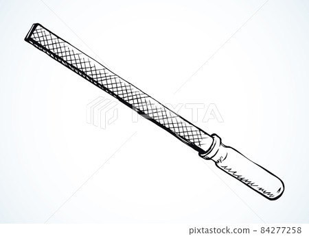 Old steel file. Vector drawing - Stock Illustration [84277258] - PIXTA