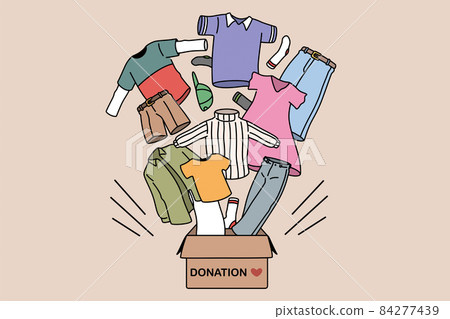 Charity and donating clothes concept. 84277439