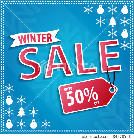 Winter sale, square banner 84278568
